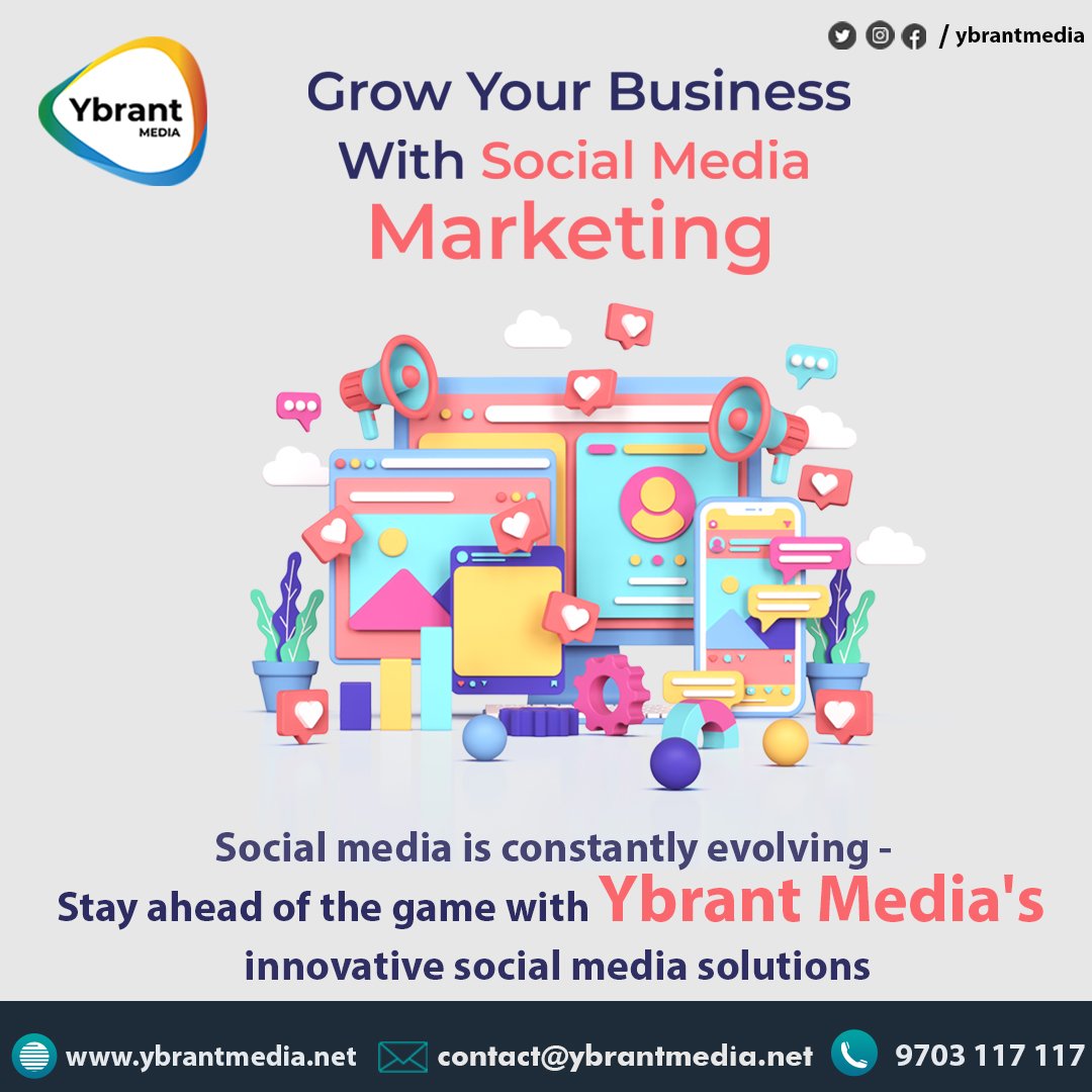 YbrantMedia's tweet photo. 🚀 Ready to skyrocket your biz? 📈 #YbrantMedia's Social Media Marketing can make it happen! 🌟 Let us help you shine on social and make your brand stand out. 🙌 Contact us to learn more! 💪
#socialmedia #socialmediamarketing #socialmediamanager #socialmediatips #growyourbusiness https://t.co/jJ7CiT8owa