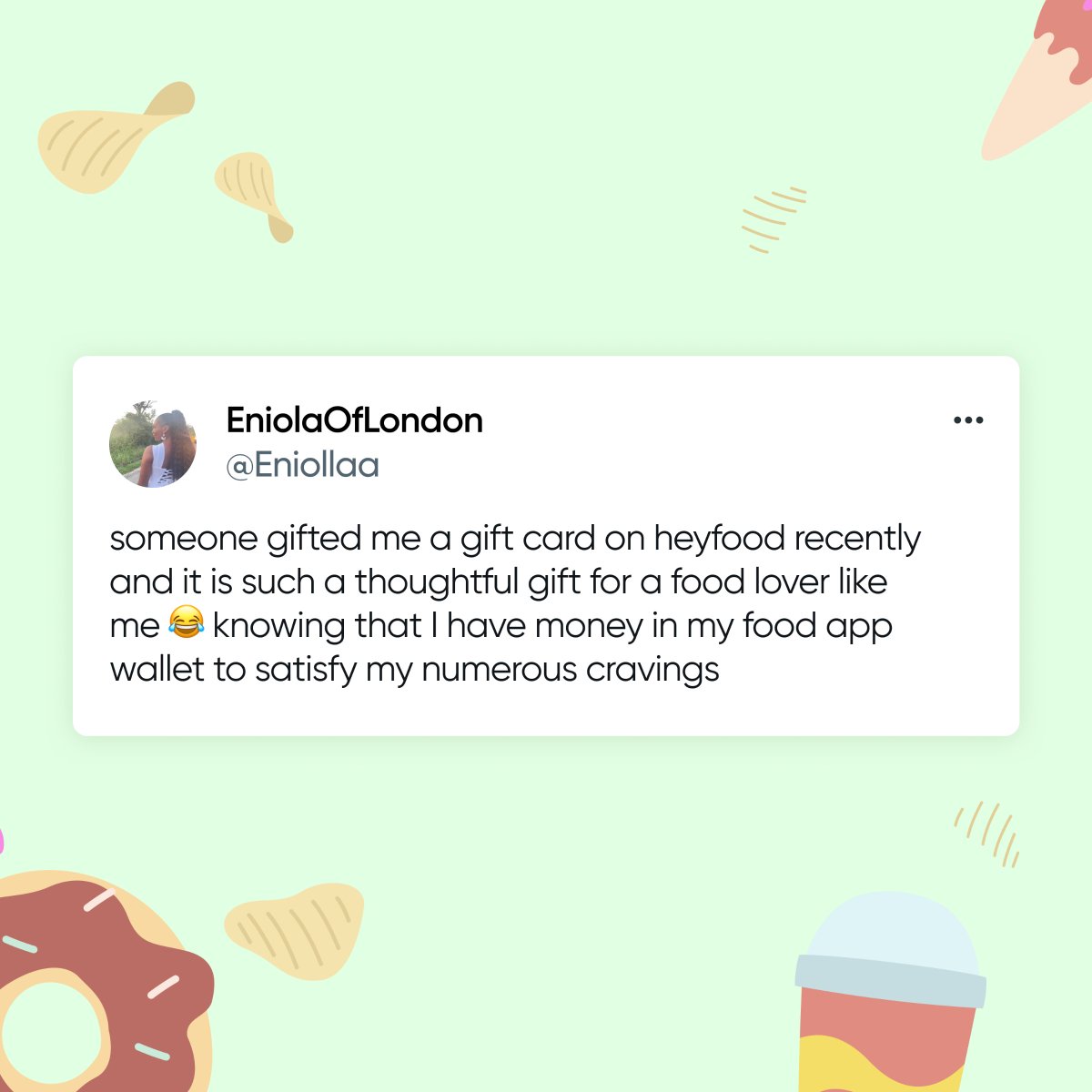 Send a food lover a gift card from Heyfood today.

😌 thank us later.

#heyfood #foodgift #giftcards #fooddeliveryservice #ibadanfoodie #abujafoodie
