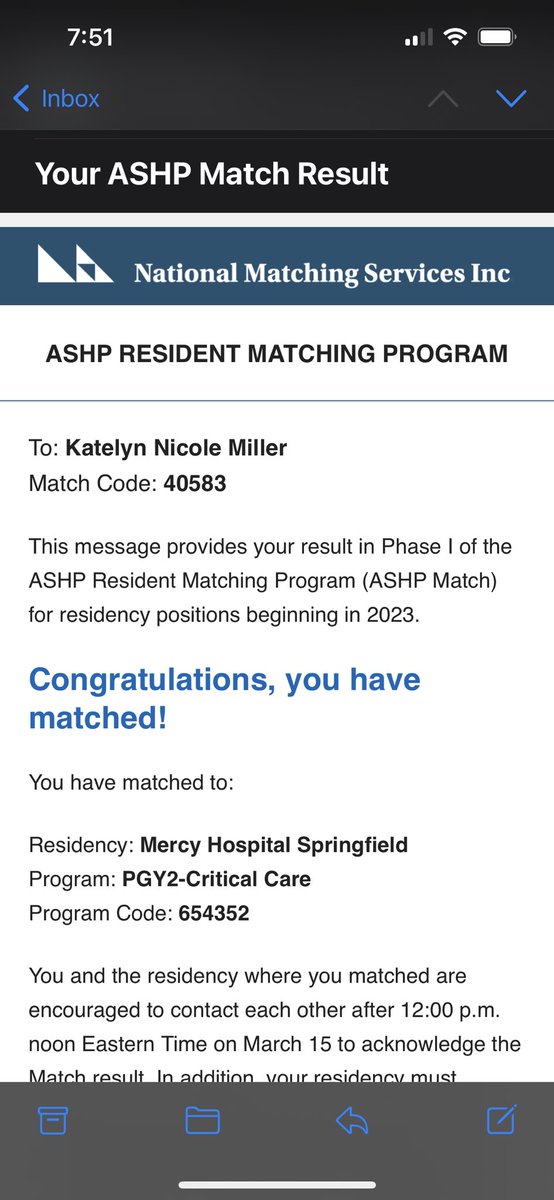 AHHHHHH I’m going to be a critical care pharmacist!!! 🤩 #PharmRes #TwitteRx #Match2023 #RxMatchDay