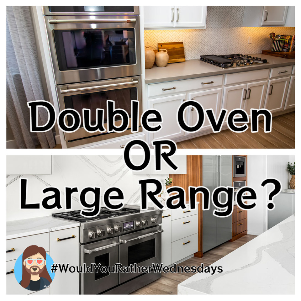 In the dream kitchen of your perfect home would a large range suit your needs or would a double oven make more sense? #WouldYouRatherWednesdays #largerange #doubleoven @jameswnormanjr (904) 664-4995