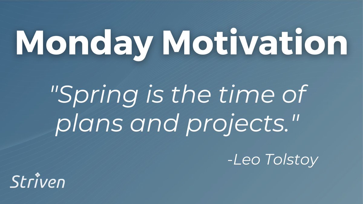 SoftwareStriven's tweet photo. As the days get longer and the weather warms, we hope our minds shake off the cold and get to sprouting new ideas! 

Here's to Monday and to a fast approaching Spring! 🌷🌹🌼 #MondayMotivation #MondayMorning https://t.co/GDr7iOsaic
