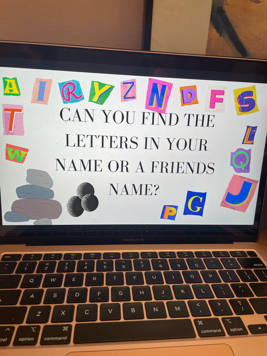 Miss_Benny19's tweet photo. My all time favourite Kinder Provocation! I love the curiosity it brings about letters, getting to spell our names and our friends names! Exploring with nature to work on letter recognition and finer motor skills ✨ https://t.co/wP6B7xFmfI