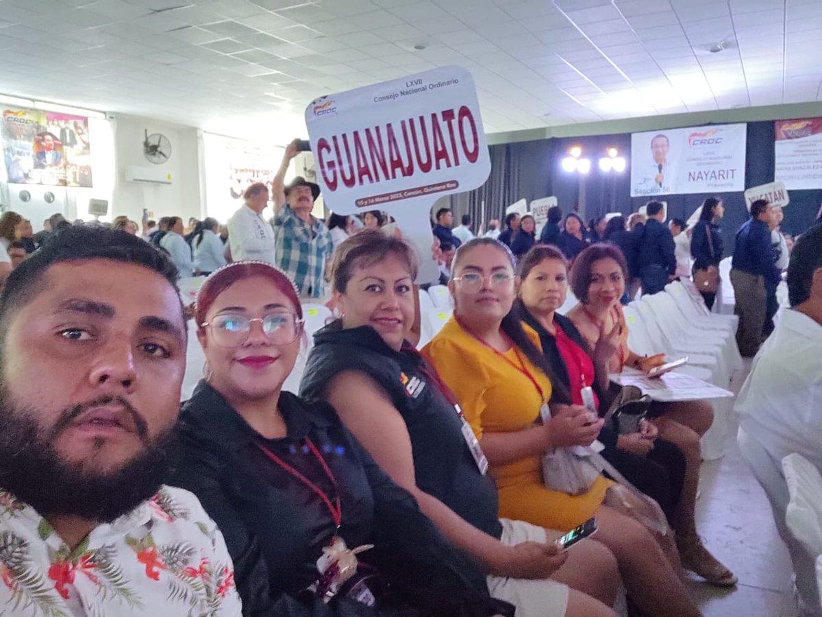 crocseccion77's tweet photo. La comitiva representante de la Sección 77 y nuestra lideresa @NathaliPechC se encuentran presentes en el primer día de trabajo de la LXVII CONSEJO NACIONAL ORDINARIO, que se lleva a cabo en estos momentos en la ciudad de Cancún.
#CONSEJONACIONALCROC https://t.co/beSBkh5vCj