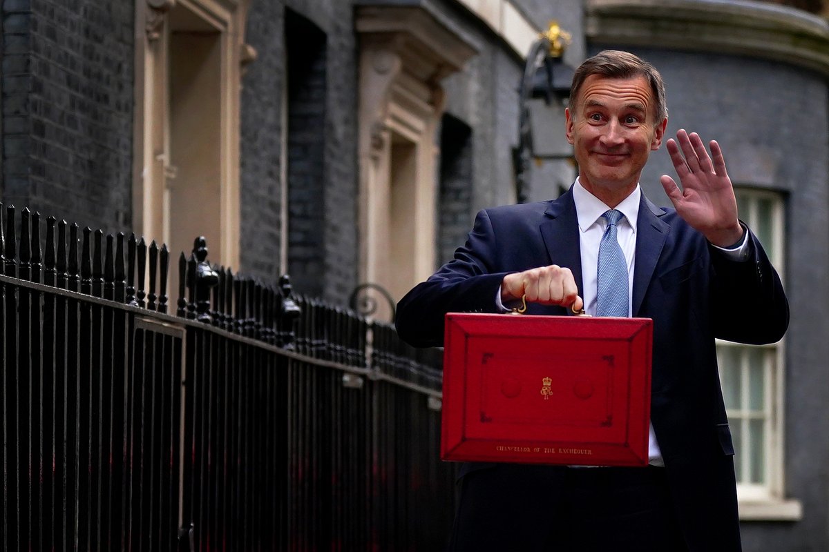 Chancellor of the Exchequer Jeremy Hunt leaves 11 Downing Street with his ministerial box, before delivering his Spring Budget at the Houses of Parliament. Picture date: Wednesday March 15, 2023. Picture credit: Victoria Jones/PA Wire #Budget2023 #BudgetDay2023 #SpringBudget