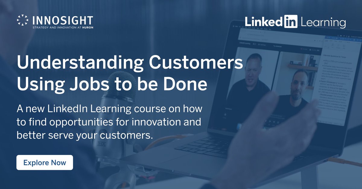 Innosight (@innosightteam) on Twitter photo Open to all for 24 hours only: unlock the power of jobs to be done with our new Linkedin Learning course. <a href="/DavidSDuncan1/">David Duncan</a> explores the power of the jobs approach, with practical tips for uncovering opportunities to better serve customers. linkedin.com/learning/under… Open to all for 24 hours only: unlock the power of jobs to be done with our new Linkedin Learning course. <a href="/DavidSDuncan1/">David Duncan</a> explores the power of the jobs approach, with practical tips for uncovering opportunities to better serve customers. linkedin.com/learning/under…