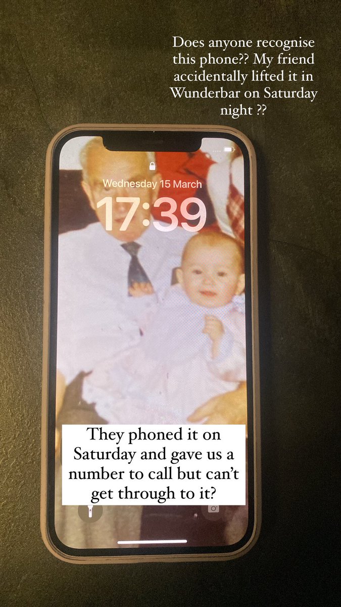 Trying to return this to whoever lost it in Wunderbar on Saturday