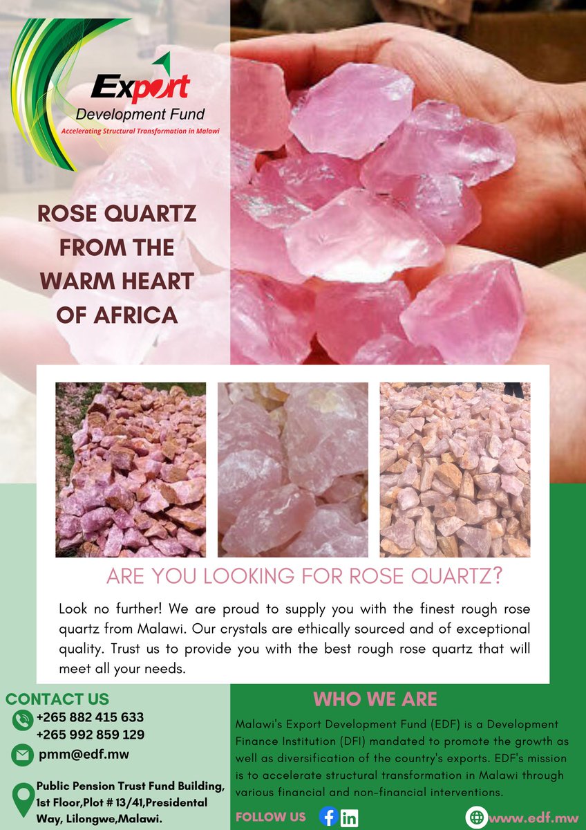Elyvin's tweet photo. Are you looking for Rose-quartz from Malawi that is responsibly sourced? https://t.co/EEfSN5tNhL