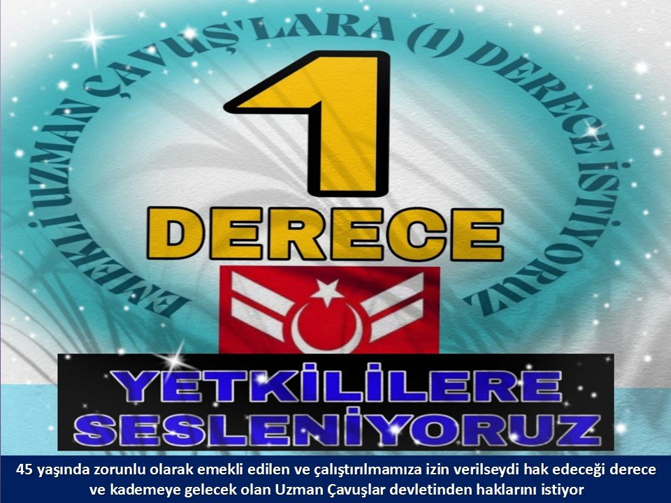 <a href="/alitilkici38/">Ali Tilkici 🇹🇷</a> <a href="/RTErdogan/">Recep Tayyip Erdoğan</a> <a href="/dijital/">Dijital</a> #BirDereceHak
#UzmanÇavuşlarTorbaYasaya
#UzmanÇavuşlarMilletinGönlünde
#UzmanÇavuşlarDevletinEmrinde
<a href="/RTErdogan/">Recep Tayyip Erdoğan</a>
<a href="/tcsavunma/">T.C. Millî Savunma Bakanlığı</a>
<a href="/nacibostanci/">M. Naci Bostancı</a>
<a href="/mehmedmus/">Dr. Mehmet Muş</a>
<a href="/AvOzlemZengin/">Av. Özlem Zengin 🇹🇷</a>
<a href="/akbasogluemin/">Av. M.Emin AKBAŞOĞLU 🇹🇷</a>
<a href="/Akparti/">AK Parti</a>
<a href="/omerrcelik/">Ömer Çelik</a>
<a href="/tbmmakpartigrup/">TBMM AK Parti Grup</a>
<a href="/suleymansoylu/">Süleyman Soylu</a>
<a href="/bybekirbozdag/">Bekir  Bozdağ</a>
@yilmaz_ismet58
<a href="/UlviYonter/">Dr.İzzet Ulvi YÖNTER</a>