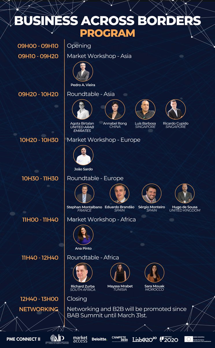 Sergio19782012's tweet photo. It's happening TOMORROW! Join me and learn more about the European markets, its challenges and opportunities!

👉 Register on the platform now: https://t.co/ZKUkFazeBQ

🌎 We're counting on you to do Business Across Borders!

AIP || MarketAccess || @Deloitte https://t.co/MLbhF32OPX