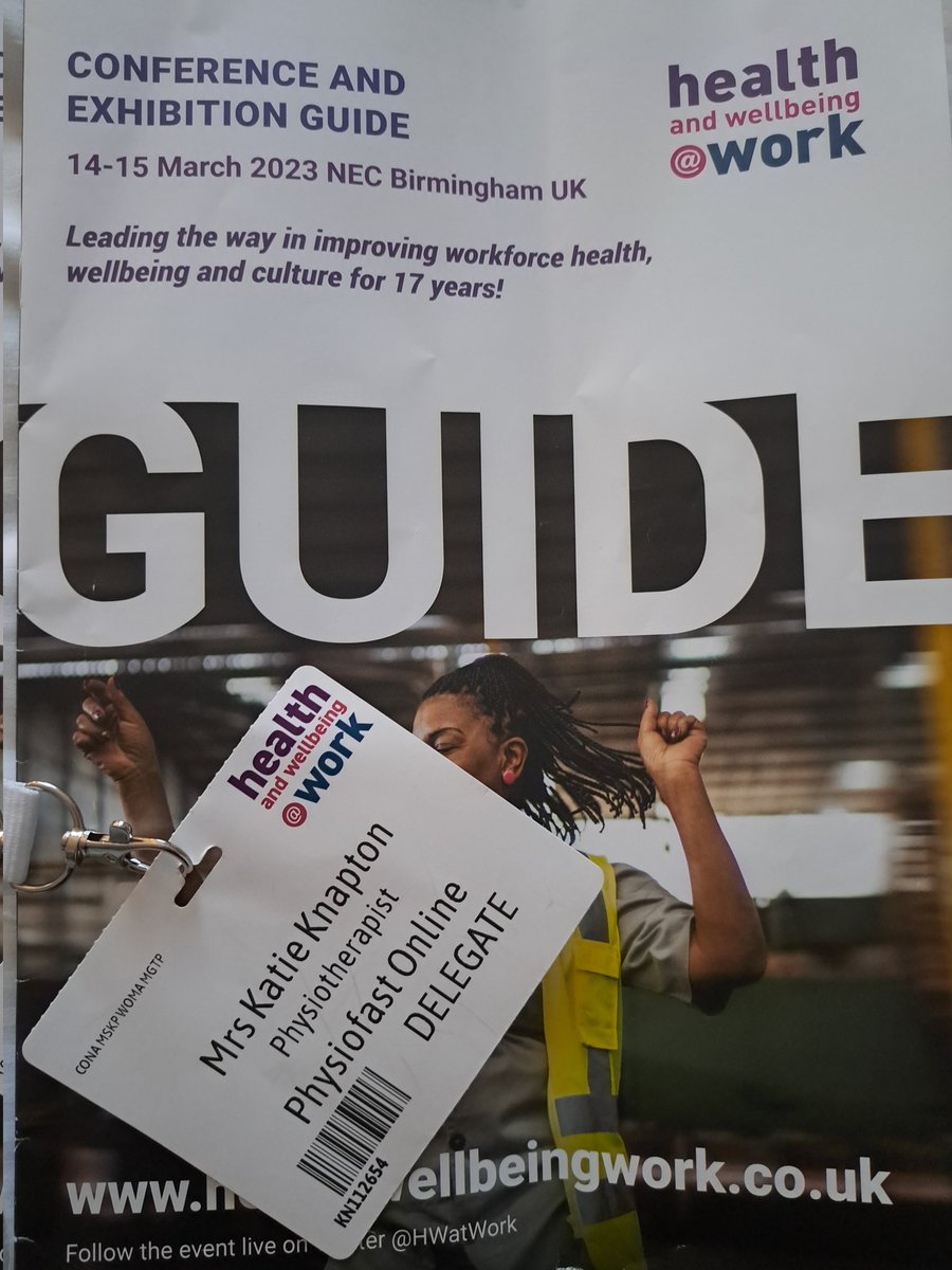physiokatiek's tweet image. 2 great days in Birmingham @HWatWork conference. Some informative and enlightening talks and a chance to catch up with colleagues #HWW2023 #workmatters #EmployeeEngagement