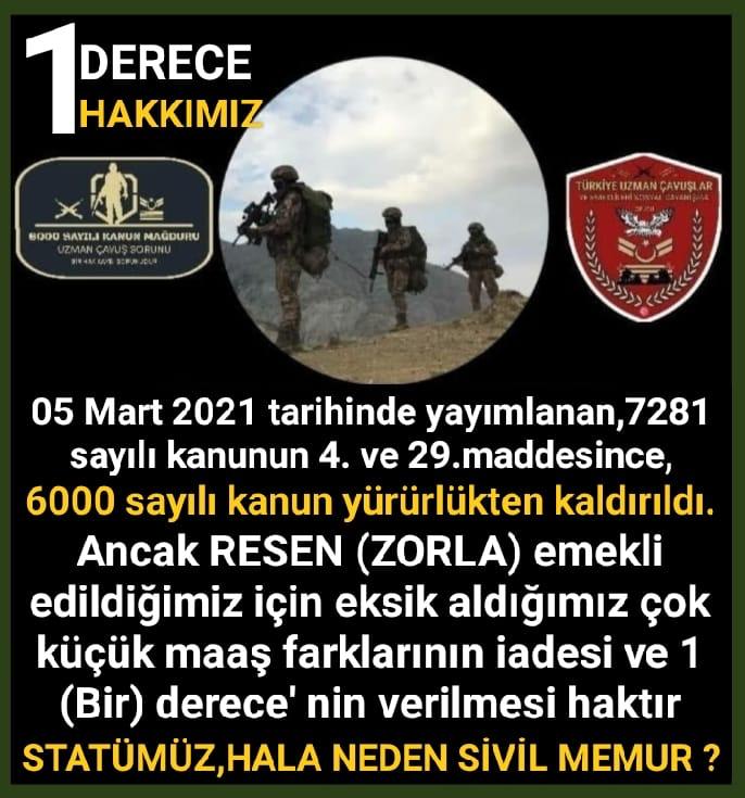 <a href="/MuratNR3/">Murat ÖNÜR</a> <a href="/islam_goksal/">GÖKSAL İSLAM</a> <a href="/RTErdogan/">Recep Tayyip Erdoğan</a> <a href="/tcsavunma/">T.C. Millî Savunma Bakanlığı</a> <a href="/nacibostanci/">M. Naci Bostancı</a> <a href="/mehmedmus/">Dr. Mehmet Muş</a> <a href="/AvOzlemZengin/">Av. Özlem Zengin 🇹🇷</a> <a href="/akbasogluemin/">Av. M.Emin AKBAŞOĞLU 🇹🇷</a> <a href="/Akparti/">AK Parti</a> <a href="/omerrcelik/">Ömer Çelik</a> <a href="/tbmmakpartigrup/">TBMM AK Parti Grup</a> <a href="/suleymansoylu/">Süleyman Soylu</a> <a href="/bybekirbozdag/">Bekir  Bozdağ</a> @yilmaz_ismet58 <a href="/UlviYonter/">Dr.İzzet Ulvi YÖNTER</a> #BirDereceHak
#UzmanÇavuşlarTorbaYasaya
#UzmanÇavuşlarMilletinGönlünde
#UzmanÇavuşlarDevletinEmrinde
<a href="/RTErdogan/">Recep Tayyip Erdoğan</a>
<a href="/tcsavunma/">T.C. Millî Savunma Bakanlığı</a>
<a href="/nacibostanci/">M. Naci Bostancı</a>
<a href="/mehmedmus/">Dr. Mehmet Muş</a>
<a href="/AvOzlemZengin/">Av. Özlem Zengin 🇹🇷</a>
<a href="/akbasogluemin/">Av. M.Emin AKBAŞOĞLU 🇹🇷</a>
<a href="/Akparti/">AK Parti</a>
<a href="/omerrcelik/">Ömer Çelik</a>
<a href="/tbmmakpartigrup/">TBMM AK Parti Grup</a>
<a href="/suleymansoylu/">Süleyman Soylu</a>
<a href="/bybekirbozdag/">Bekir  Bozdağ</a>
@yilmaz_ismet58
<a href="/UlviYonter/">Dr.İzzet Ulvi YÖNTER</a>