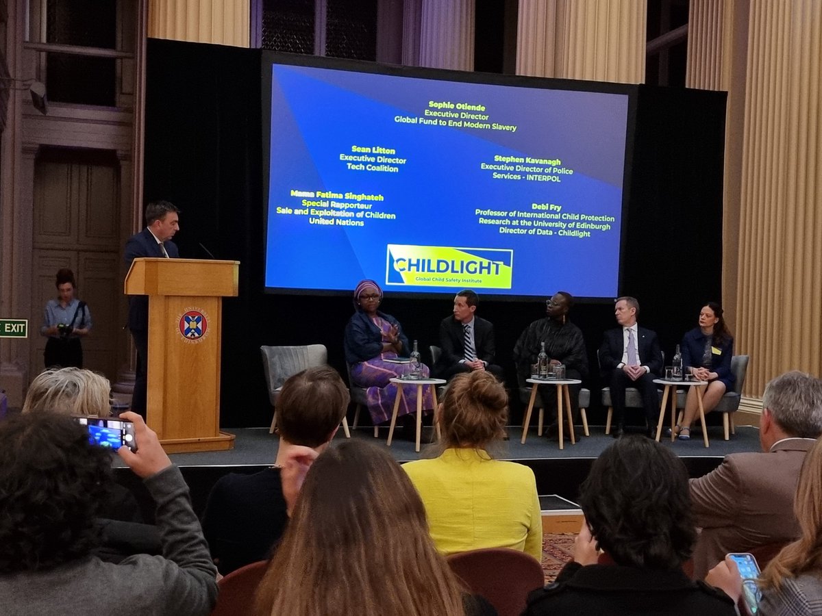 JDev65's tweet photo. Very interesting discussion about the trends, internationally, relating to child sexual exploitation and abuse, in public, private and online spaces #Childlight @MorayHouse https://t.co/3WzJIF2at3