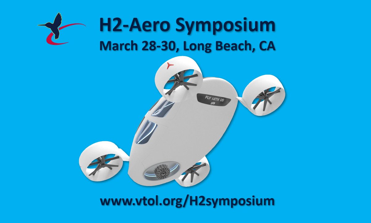 ElectricVTOL's tweet photo. The VFS #H2symposium starts in <2 weeks! Register at https://t.co/wJuXo2ItpE. It's the only in-person #H2 #aviation conference in North America and features executives & researchers from the #VTOL, #airplane & #EV automotive industries.
#Avgeek #aviation #H2eVTOL #hydrogen #eVTOL https://t.co/B6J7lhThH5