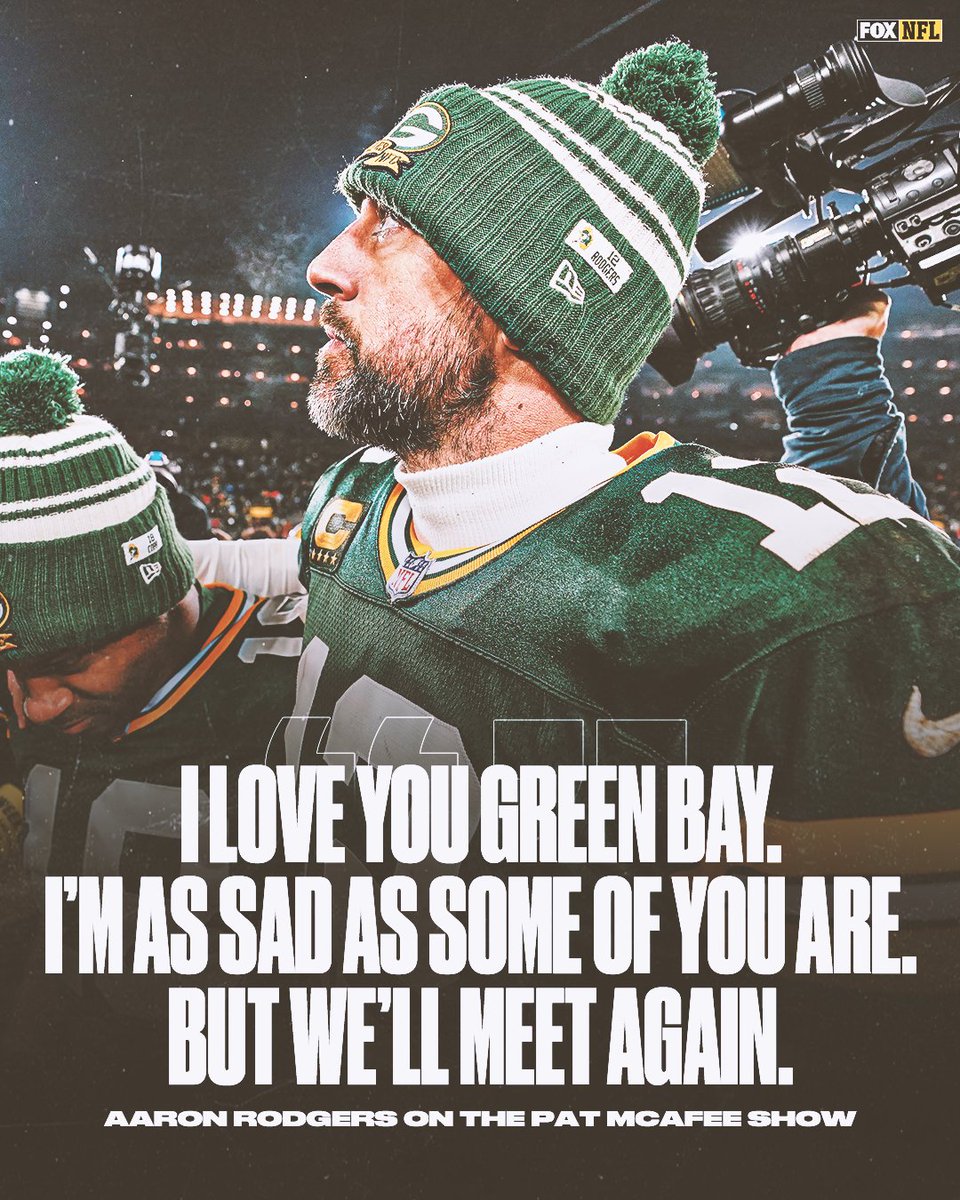 Aaron Rodgers with a message to Green Bay 🙏