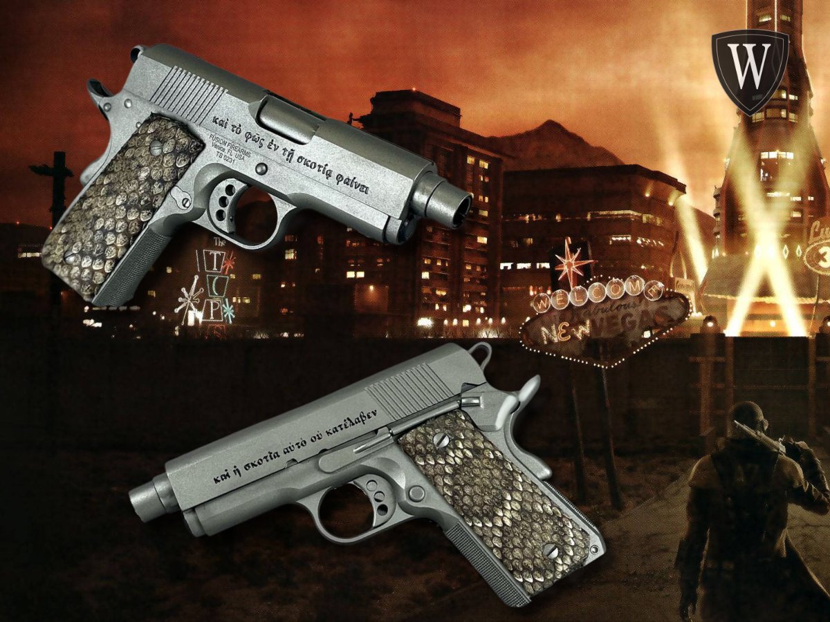 EWGC Light In Shining Darkness 1911. All work done in house, including the custom snakeskin grips. 

giphy.com/gifs/eoZ0d31Rn… 

#fallout #falloutnewvegas #joshuagraham #fusion #custom1911 #snakeskin #2a #gunsdaily