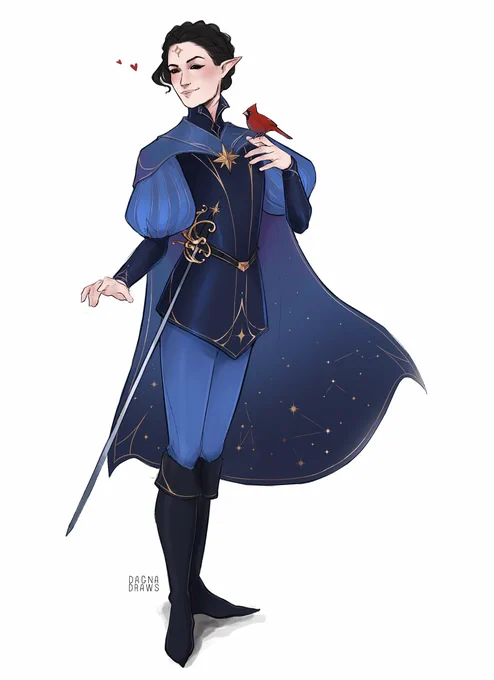 Isolde would make a dashing fairytale prince #DnD #dndart #DnDcharacter 
