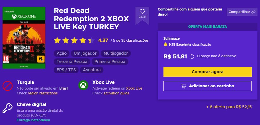 Buy Red Dead Redemption 2 (Xbox One) - Xbox Live Key - TURKEY