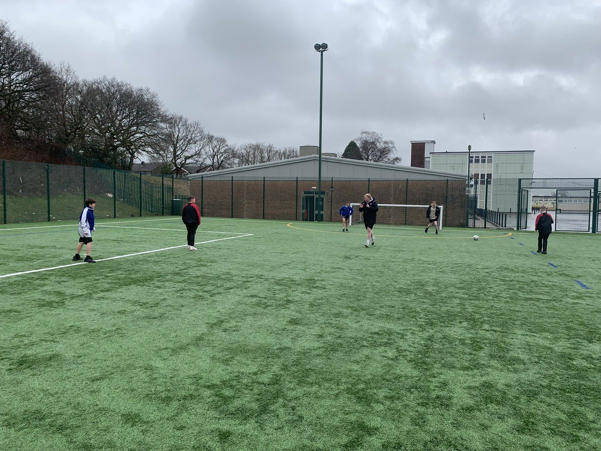 Weather doesn’t stop our dedicated year 7/8 footballers. Oh and of course @MrHughesHub