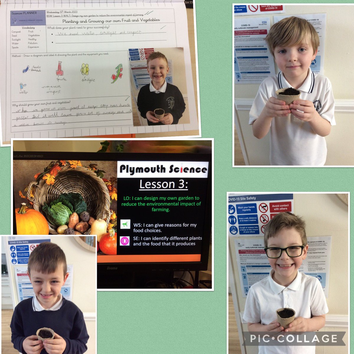 FPS_2_SuperDino's tweet image. For British Science Week we have been thinking about where our food comes from and what we can do to help our environment. Today we planted our own vegetable plant. #fpsscience