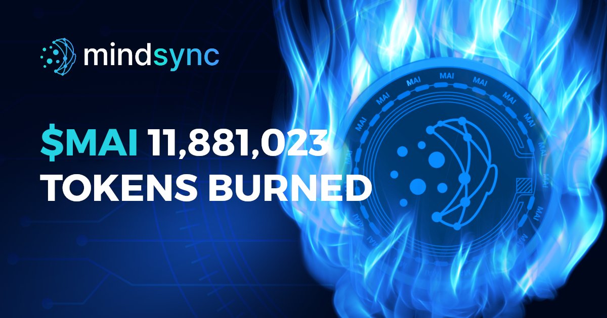 🐳 Mindsync successfully burned 11,881,023 MAI tokens on March 15, 2023. Total supply now is 106,929,209 MAI. Circulating supply has been reduced to 29.86% of total supply and is 31,929,209 MAI.

mindsync.ai

Read more: 
medium.com/mindsync-ai/mi…