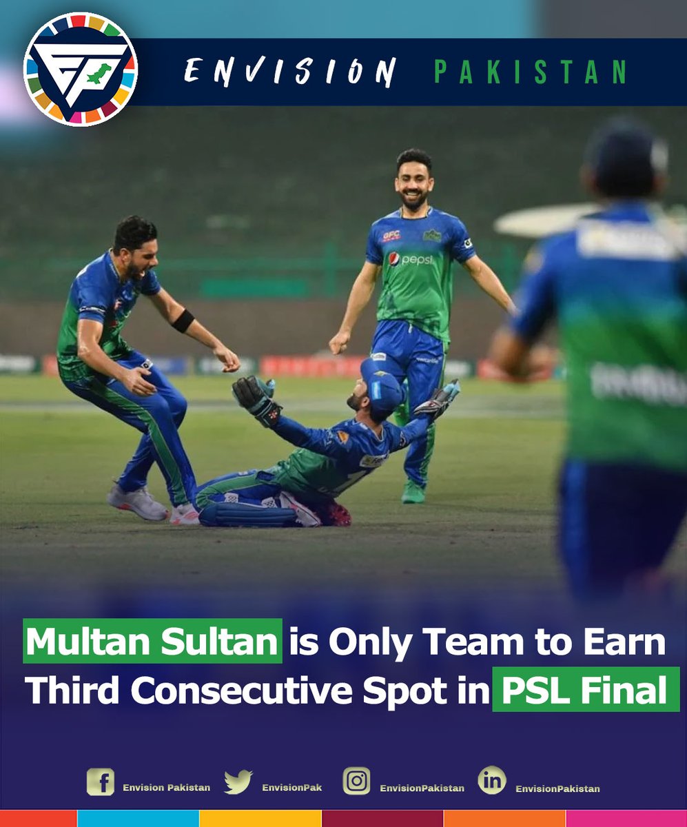 EnvisionPak's tweet photo. #PSL8 #finals #cricketlovers #rizwan #shaheen #PSL2023 #PSLLIVE #pslfinal #winner #teamwork #onlyteam #consecutivefinal
@MultanSultans
@lahoreqalandars https://t.co/HLSAbjsDoC