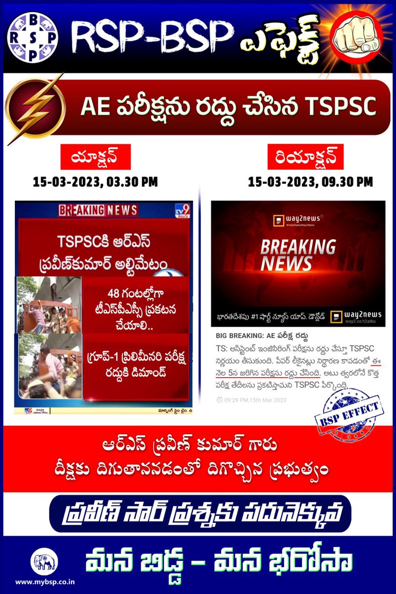 UshaDasari3's tweet photo. Power of  #RSP  

We still stand strong to cancel Group 1 exam where the paper is leaked  #TSPSCScam https://t.co/70XfcEHm0R