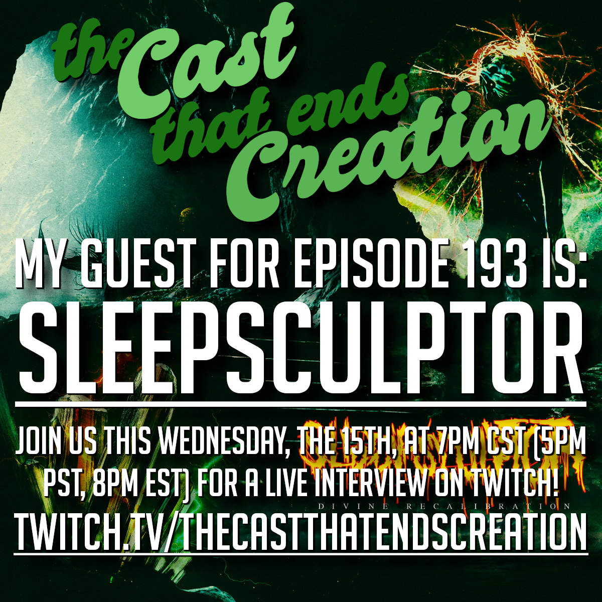Don't forget to join me and <a href="/SleepsculptorPA/">Sleepsculptor</a> tonight at 7pm cst (5pm pst, 8pm est) for a live interview on Twitch!

Twitch.tv/thecastthatend…
