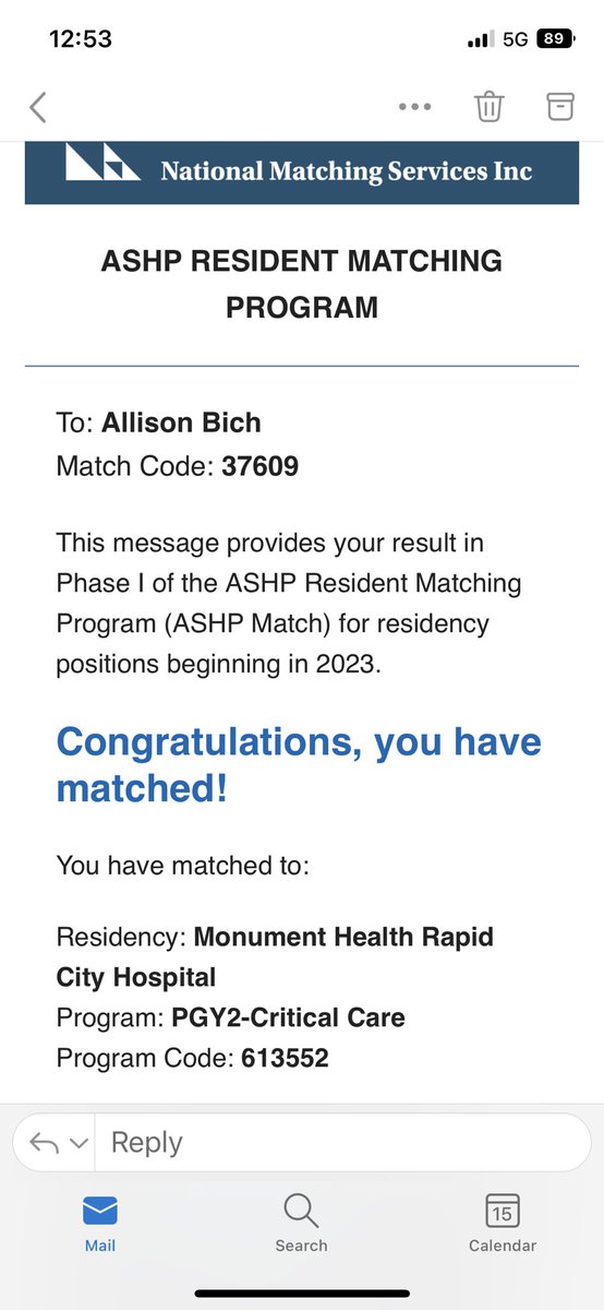 AllisonB_PharmD's tweet photo. The best news!!! So excited for this next chapter in one of my favorite places with some of the best mentors!! 🥹🤩 #twitteRx #Match2023 https://t.co/G4Byg3uZ5w