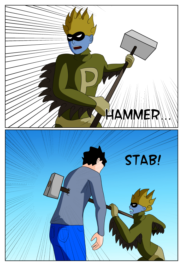 miss using a #hammer in the worst way.  #stab #stabbing #hammer_stab #shadiversity