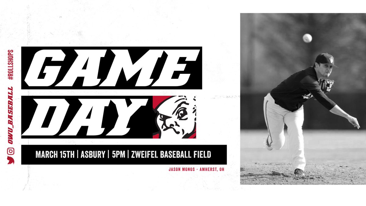 OWU_Baseball's tweet image. Gameday at Asbury - 5PM EST

Bishops head to Wilmore, KY for game 4 of the spring trip 

Stream: Asburysportsdigitalnetwork.com

#RollShops