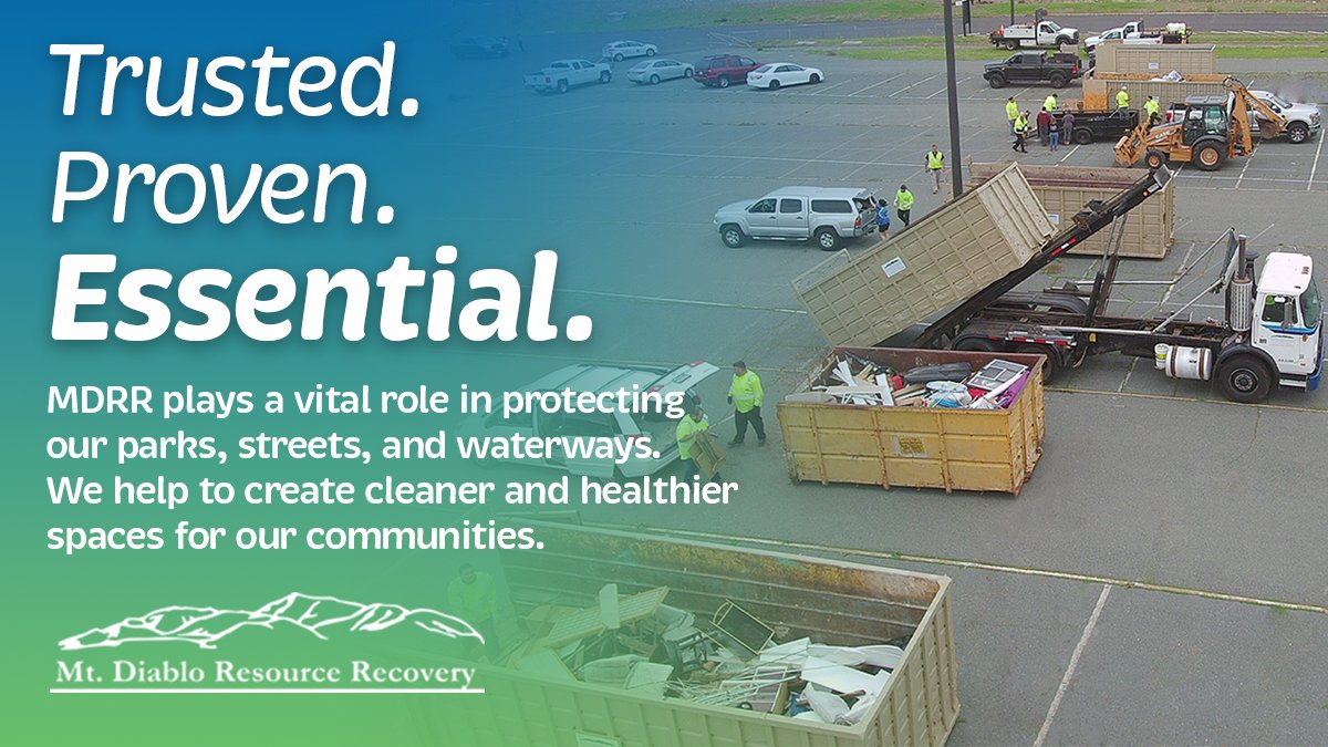 mtdiabloresrec's tweet photo. Over 698,000 pounds of material were collected and safely handled last year through our neighborhood and community drop-off events! Thank you to our residents, partnering jurisdictions, and incredible staff for helping to keep our communities clean. #TrustedProvenEssential https://t.co/NLdIKw5U8x
