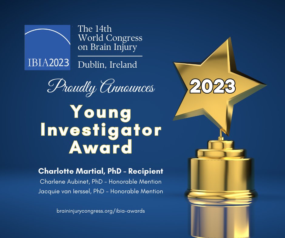 IBIA (@i_b_i_a) on Twitter photo 2023 IBIA Young Investigator Award to Charlotte Martial, PdD -Recipient and Charlene Aubinet, PdD and Jacquie van Ierssel, PhD - Honorable Mention. braininjurycongress.org/ibia-awards. #braininjury #TBI <a href="/braininjurygrp/">Brain Injury Group</a> <a href="/cbituk/">Child Brain Injury Trust</a> <a href="/TheBrainCharity/">The Brain Charity</a> <a href="/IPBIS/">International Paediatric Brain Injury Society</a> <a href="/ABIIreland/">Acquired Brain Injury Ireland</a> <a href="/CenterTBI/">CENTER-TBI</a> <a href="/TBIRegistryCo/">The National TBI Registry Coalition</a> 2023 IBIA Young Investigator Award to Charlotte Martial, PdD -Recipient and Charlene Aubinet, PdD and Jacquie van Ierssel, PhD - Honorable Mention. braininjurycongress.org/ibia-awards. #braininjury #TBI <a href="/braininjurygrp/">Brain Injury Group</a> <a href="/cbituk/">Child Brain Injury Trust</a> <a href="/TheBrainCharity/">The Brain Charity</a> <a href="/IPBIS/">International Paediatric Brain Injury Society</a> <a href="/ABIIreland/">Acquired Brain Injury Ireland</a> <a href="/CenterTBI/">CENTER-TBI</a> <a href="/TBIRegistryCo/">The National TBI Registry Coalition</a>