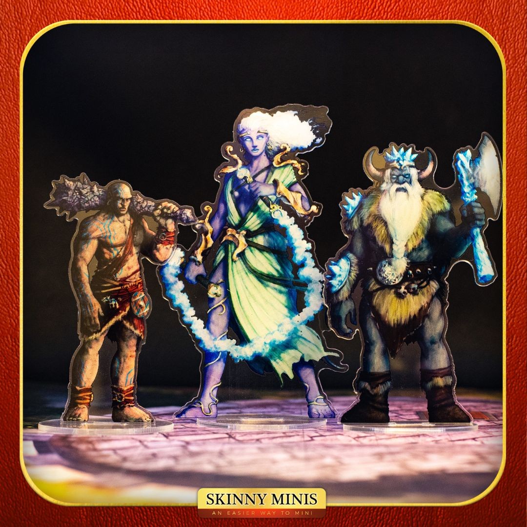 DungeonInABox's tweet photo. Make way! The formidable Giants have arrived!
Be sure to check out the Giant set created by our Skinny Mini Subscription club members that includes 6 huge minis!
Find the set here! https://t.co/IxtSH44WMw
#skinnyminispotlight #skinnymini #ttrpg https://t.co/tykcGg2JX5