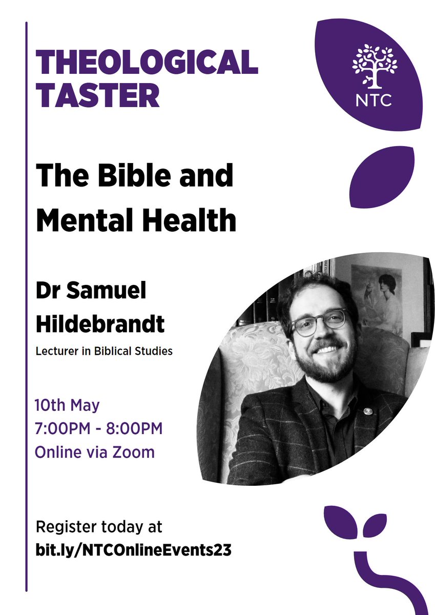 NTC_Manchester's tweet photo. ❗ We're happy to announce another Taster class! Join us during on 10th May at 7:00pm to hear from Lecturer in Biblical Studies Dr Samuel Hildebrandt.

👉Book in today at this link: https://t.co/3yb7ppsuoy

#tasterclass #theology https://t.co/FwR18PyohZ