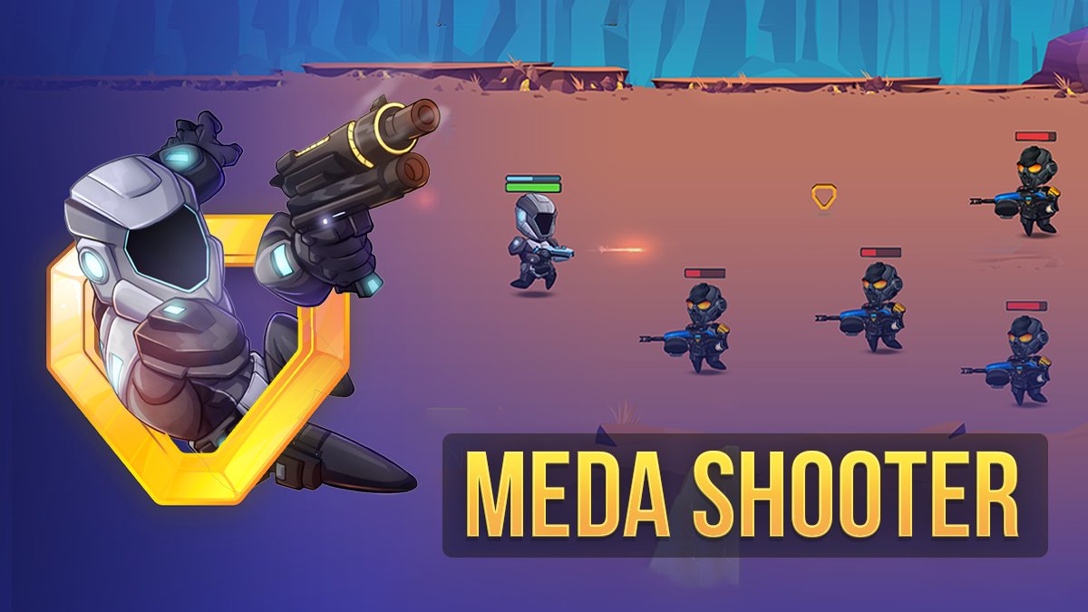 cryptomedatech's tweet image. Are you a fan of shooter games? Get ready to experience the action and earn amazing prizes in #MedaShooter. #TechToken #Nfts #NftGaming #Crypto  🔫🎮💰