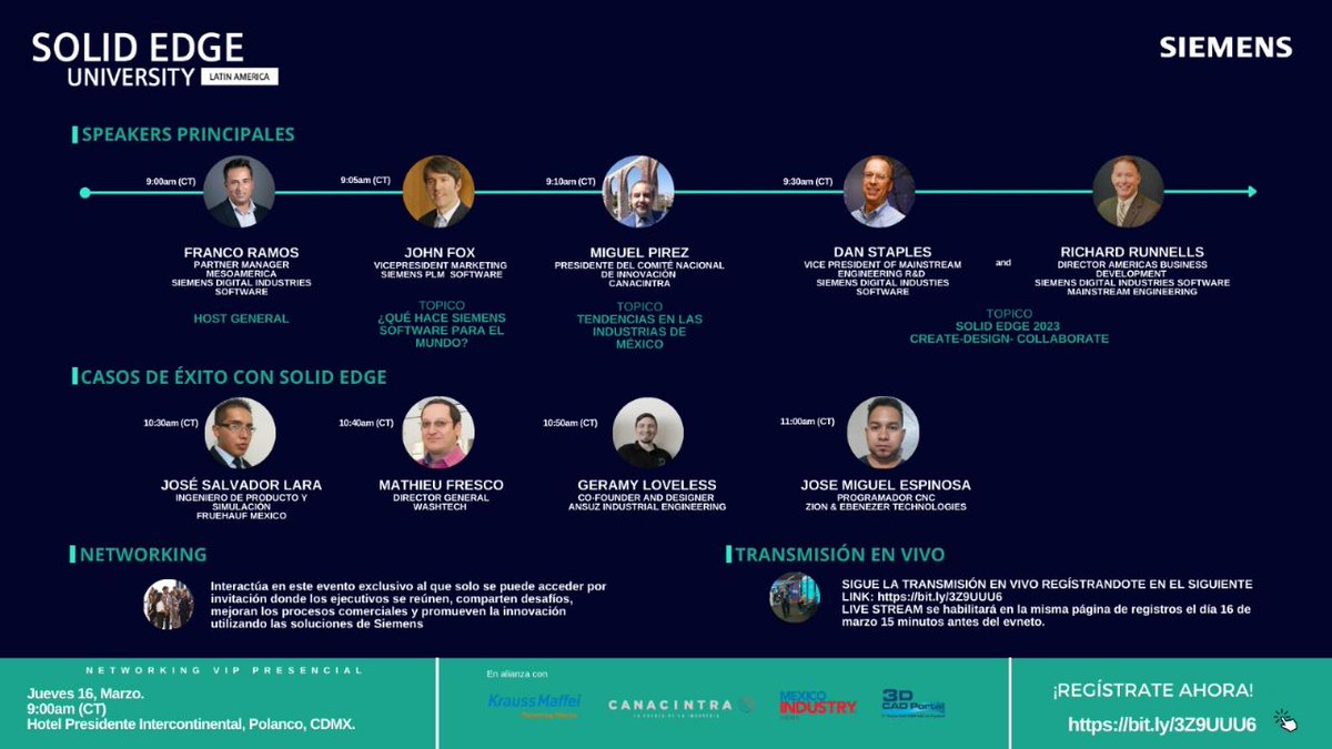 zion_ebenezer's tweet image. En ZET estamos agradecidos con Solid Edge University por la participación que tendremos en la Webinar en manos de los expertos de Siemens, el día de mañana 16 de Marzo del 2023
Visita nuestro sitio web para conocer mas sobre nosotros: zet.com.mx
#SolidEdge2023