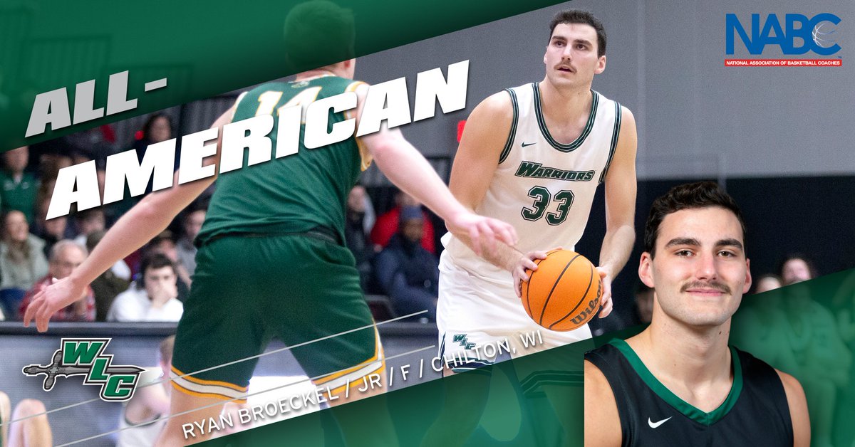 MBB: Congrats to <a href="/WLC_MBB/">WLC Men's Basketball</a> junior forward <a href="/ryanbroeckel45/">Ryan Broeckel</a> who has been named to the NABC Division III All-America Third Team. He is the first All-American in program history since the 2000-2001 season.

#WeAreWarriors