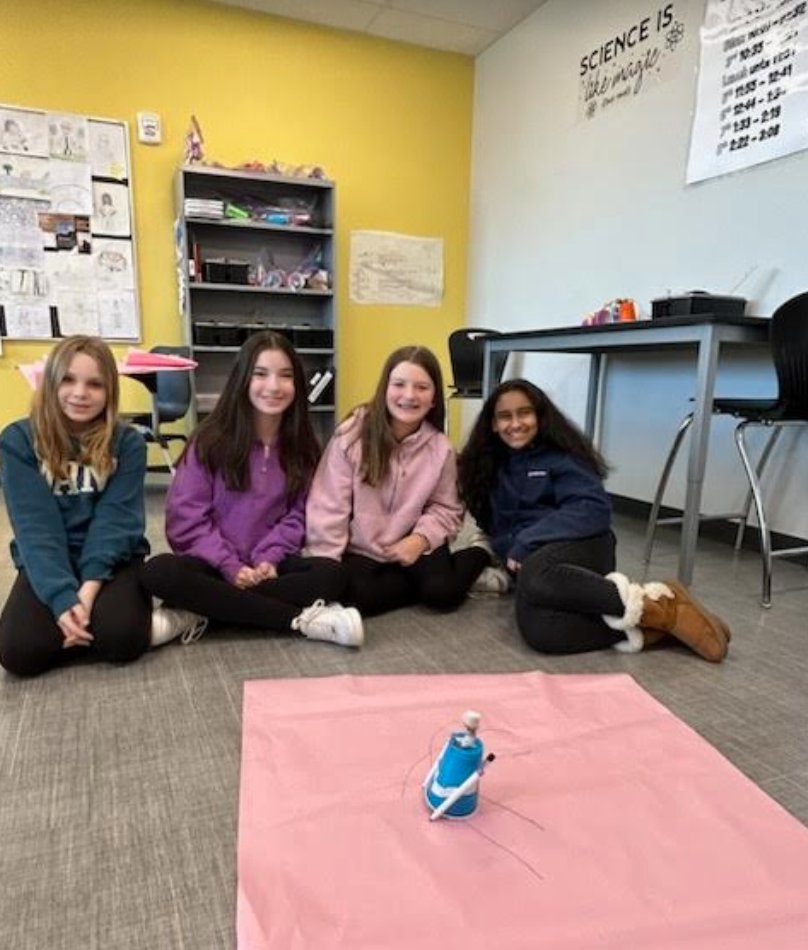 bluelaura9's tweet image. A huge shout out to #AWSInCommunities for the materials necessary to build Doodle bots with our working knowledge of electric circuits. Thank you!