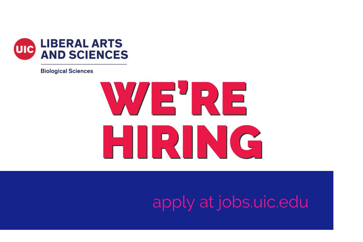 UIC Department of Biological Sciences (@uic_bios) on Twitter photo UICBIOS is quickly growing! 
We are #hiring a #Grants and #Contacts Associate to identify #funding sources for PIs, draft pre-award proposals for submission, #contractnegotiation, sub-award issuance, and pre- and post- award administration
rb.gy/qlzues UICBIOS is quickly growing! 
We are #hiring a #Grants and #Contacts Associate to identify #funding sources for PIs, draft pre-award proposals for submission, #contractnegotiation, sub-award issuance, and pre- and post- award administration
rb.gy/qlzues