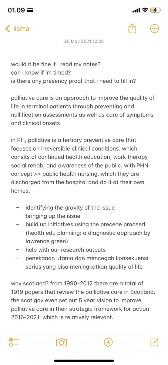 paulineciuputri's tweet photo. My IISMA interview prep notes. Bener bener research dalemm banget the relevancy of the Palliative course in UofG dengan Indo and my major. Tetapi ga ditanya~~~ (fair warning: bukan berarti ga bakal ditanya sedalam ini ya 2023 batch. honestly u never know) #kenangkenangan https://t.co/X1AvSOHbwo