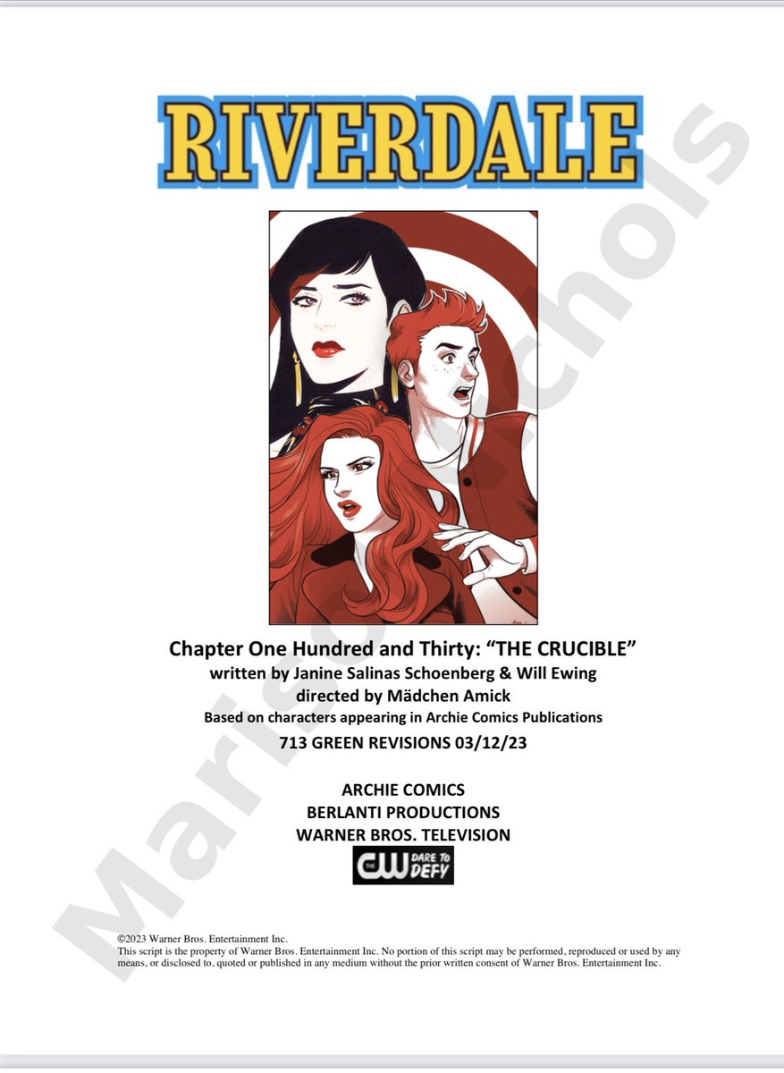 marisolnichols's tweet photo. Back to work ♥️ #Riverdale https://t.co/HySU7qGHbo