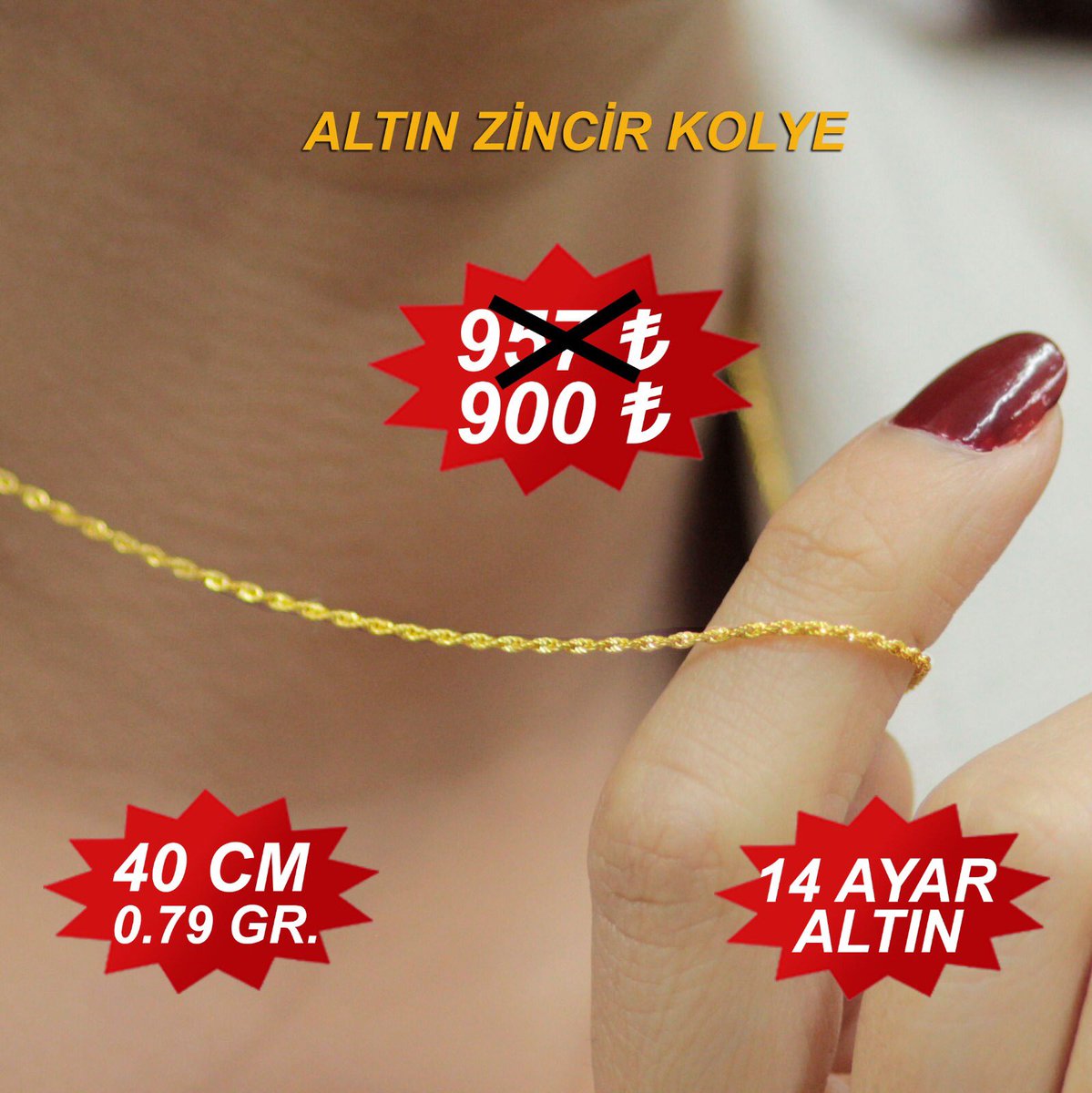 mucevherindirim's tweet photo. Zamlara inat altın takıda gerçek indirimler @muthisindirim @indirim_avcisi @indirimdesenvar  #altın #kolye #zincir #mucevher #pırlantayüzük #tektaş #bileklik #ucuzaltın #ucuzzincir #pırlanta  #diamond #evlilikteklifi #altcoin #bitcoin    #BTC    #seçim #BTCUSDT #Oscar  #Fashion https://t.co/CYZOUcGYkn