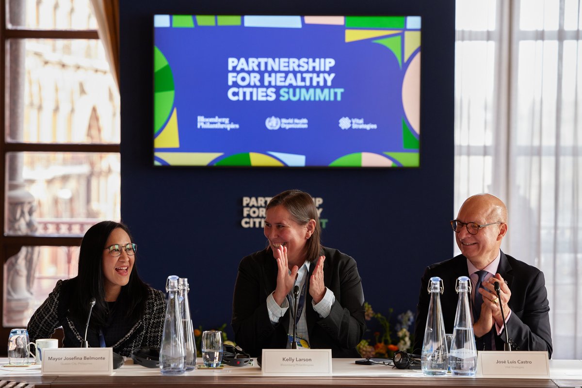 Today I joined @QCMayorJoy, @larson_kelly from @BloombergDotOrg and other #cities4health mayors and leaders at the Partnership for Healthy Cities summit to discuss how we can make our cities healthier and safer for all.