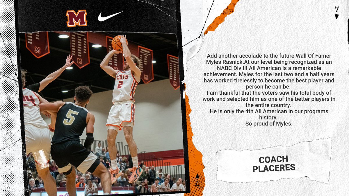 MCScotsMBB's tweet photo. Congrats to # 2️⃣ @MylesRasm 
🏀RepTheM🏀 https://t.co/bXp6GyG9eP