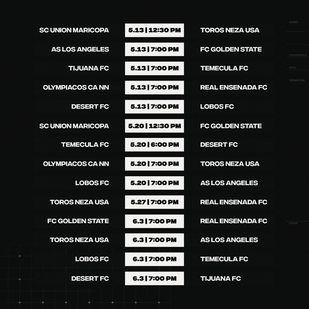 🗓 It's schedule release day!

The Southwest Division 🌵⚽️ kicks off on Saturday, March 25!

MORE INFO: nisanation.com/news/2023/03/1…

#NISAnation ⚽️ <a href="/ProtagonistUSA/">Protagonist Soccer</a>