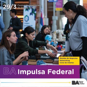 DesEconomicoBA's tweet photo. Llega #BAImpulsaFederal 🎉
El 29 de marzo empresas de Buenos Aires se reunirán con PyMEs y cámaras de comercio del centro y sur del país. Habrá rondas de negocios, espacio de networking y conferencias🤝
Si tenes un emprendimiento o una PyME inscribite en https://t.co/U1hNkBqCDv https://t.co/FasrXwv9Jw