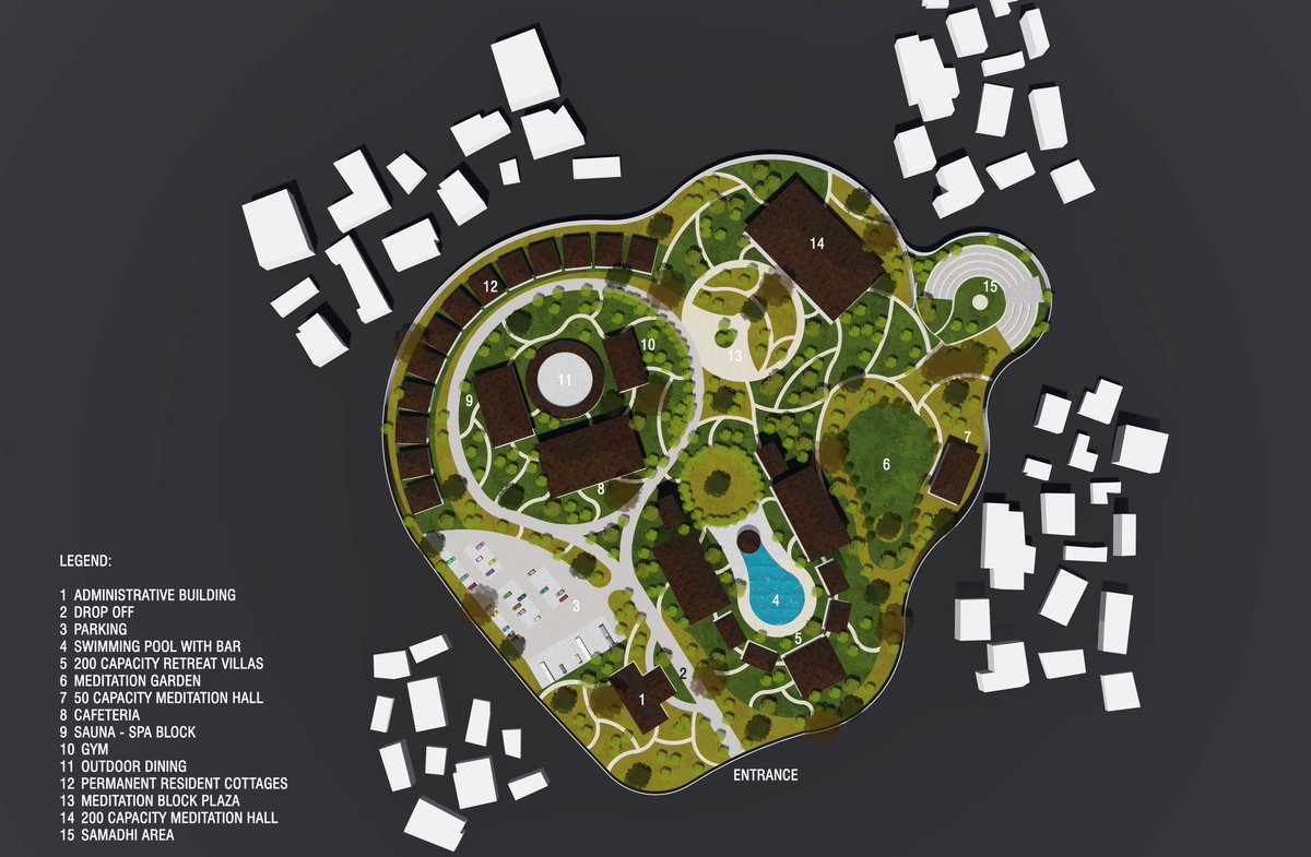 RootnineS's tweet photo. Masterplan for Retreat Center at Houston, Texas. https://t.co/Wie2dDrR9x