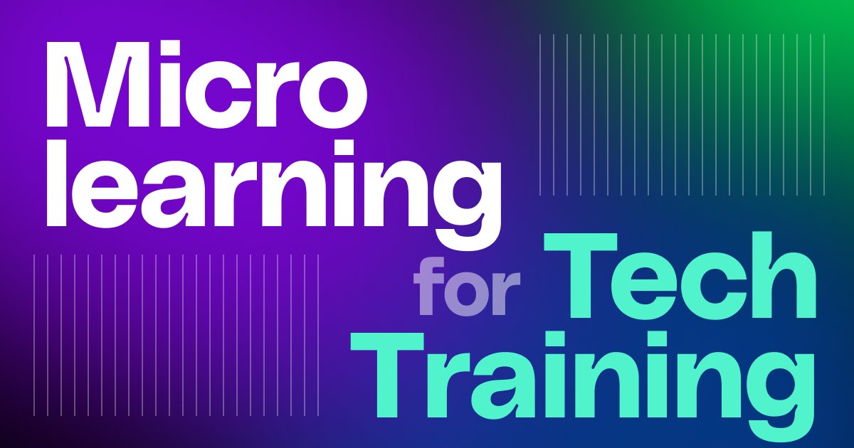Nice succinct look at how #microlearning can be used for tech training: dice.com/career-advice/…