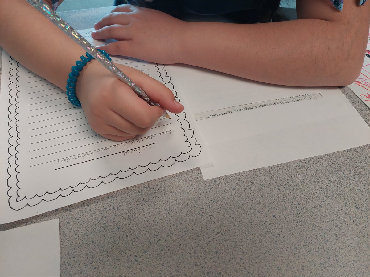 websterteaches's tweet photo. Working on writing stories and the students were having trouble rewriting the final draft from their rough draft so we got creative! https://t.co/XbRSTbabQU