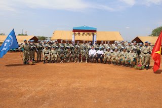 The Nigerian Base Defence Company today 15 March 2023 deployed into UNISFA to join the rest of the Multinational Peacekeeping Force. The induction of the Nigerian UN Peacekeepers completes the 8-contingent member troops contributing countries in <a href="/UNISFA_1/">UNISFA - Abyei</a>